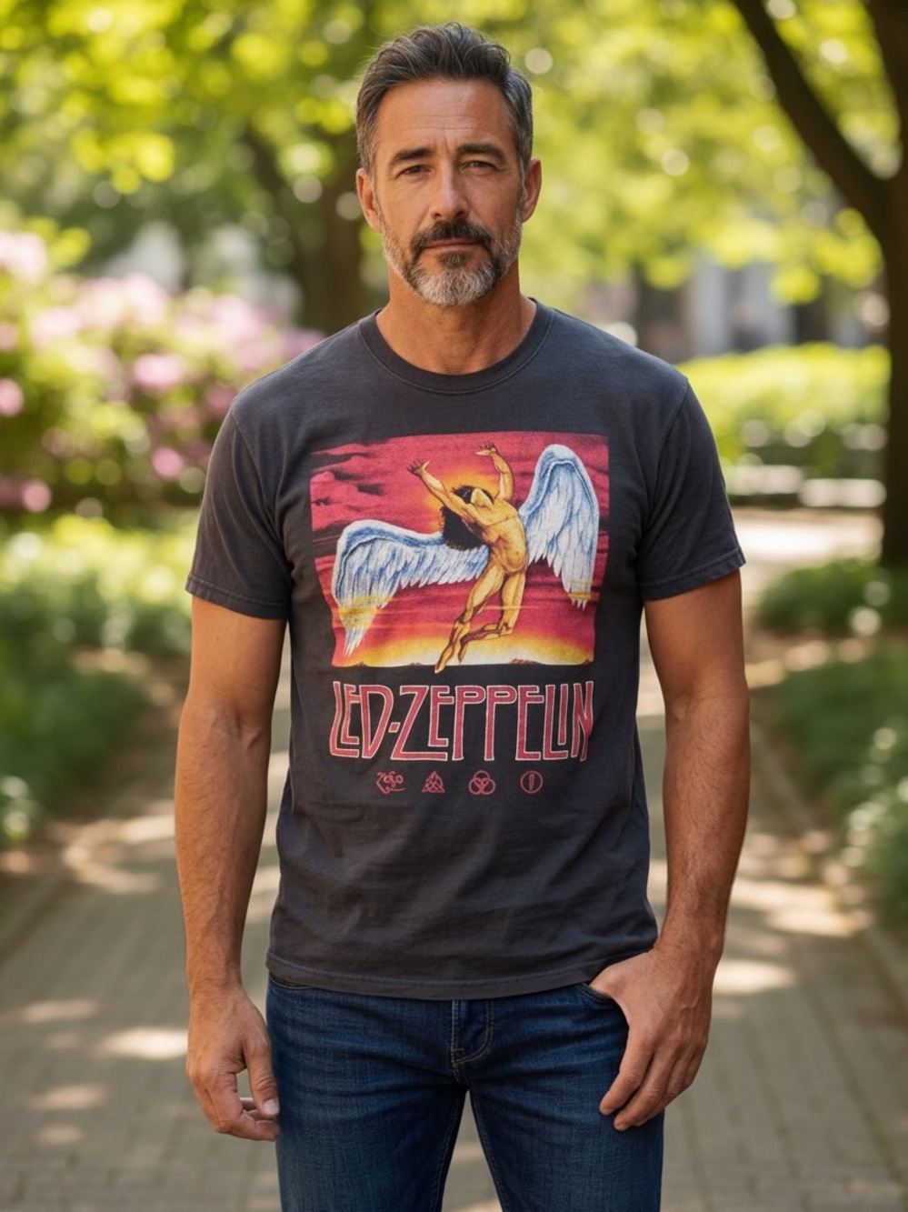 Led Zeppelin Icarus (Swan Song/falling angel) graphic tee